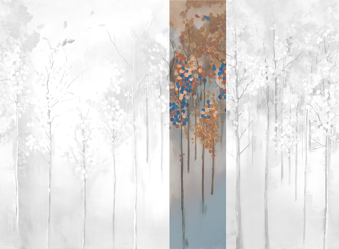 Panoramique Maples, coloris Bleu — lé 4