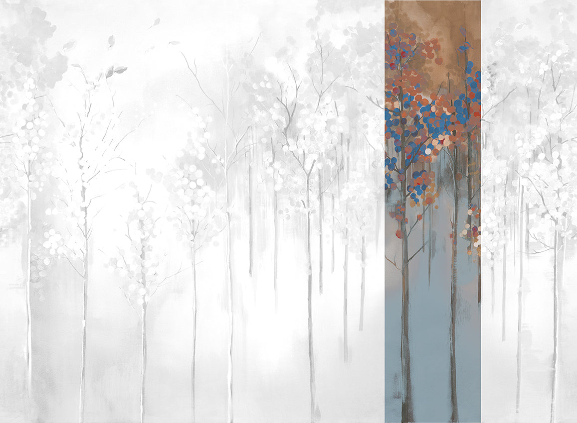 Panoramique Maples, coloris Bleu — lé 5