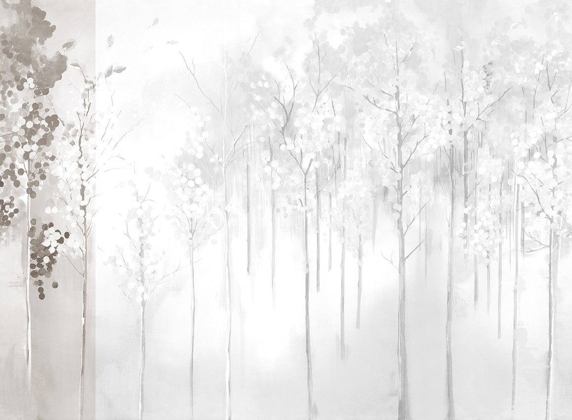 Panoramique Maples, coloris Brume — lé 1