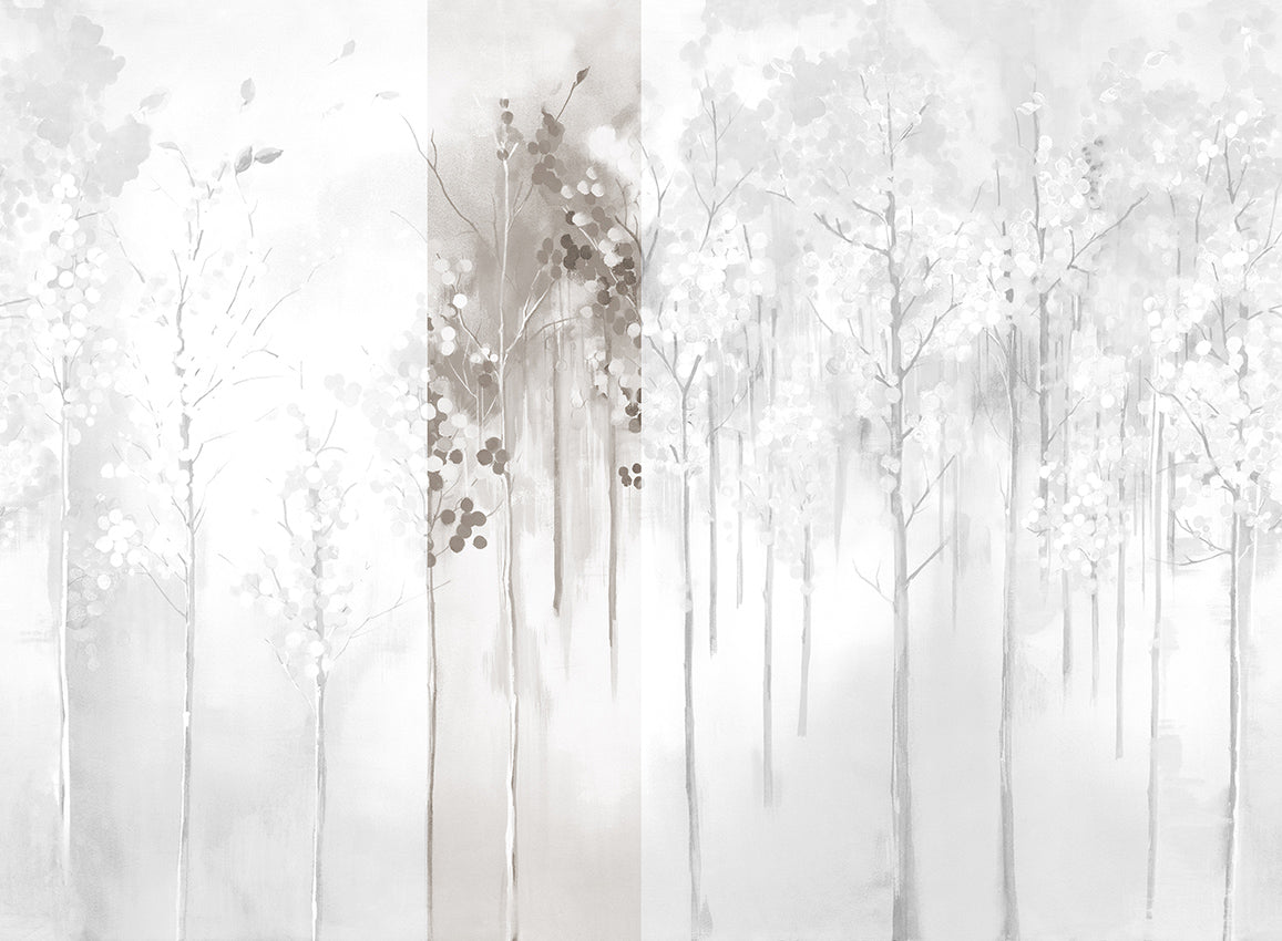 Panoramique Maples, coloris Brume — lé 3