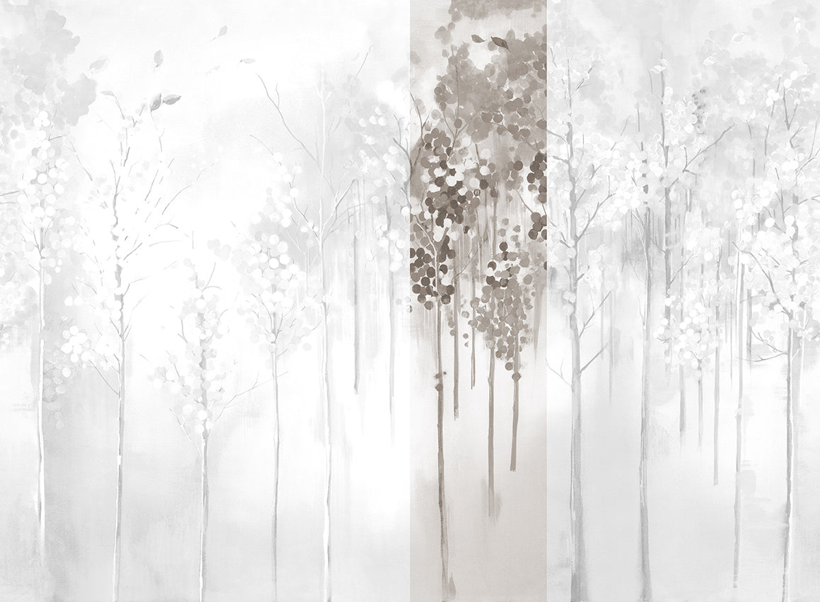 Panoramique Maples, coloris Brume — lé 4