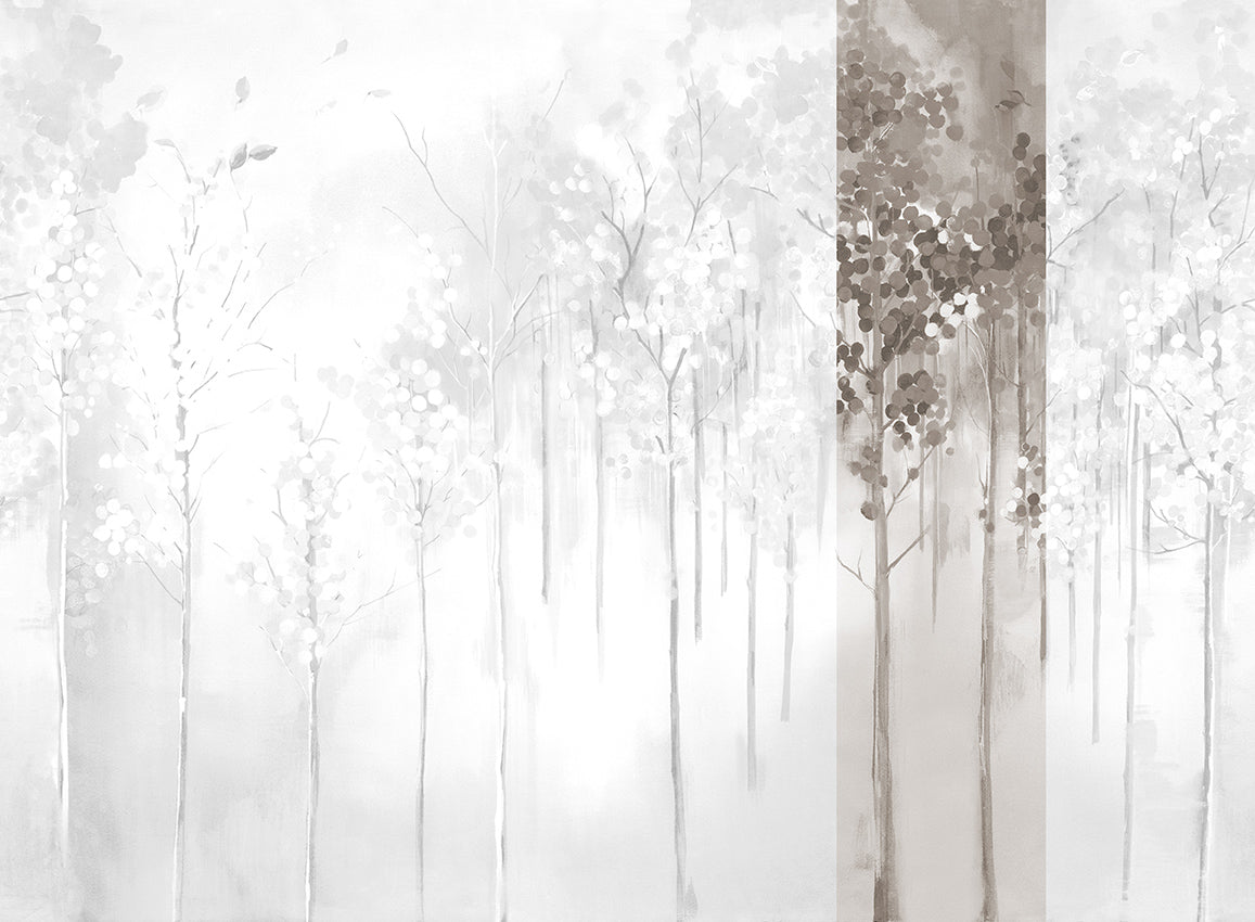 Panoramique Maples, coloris Brume — lé 5