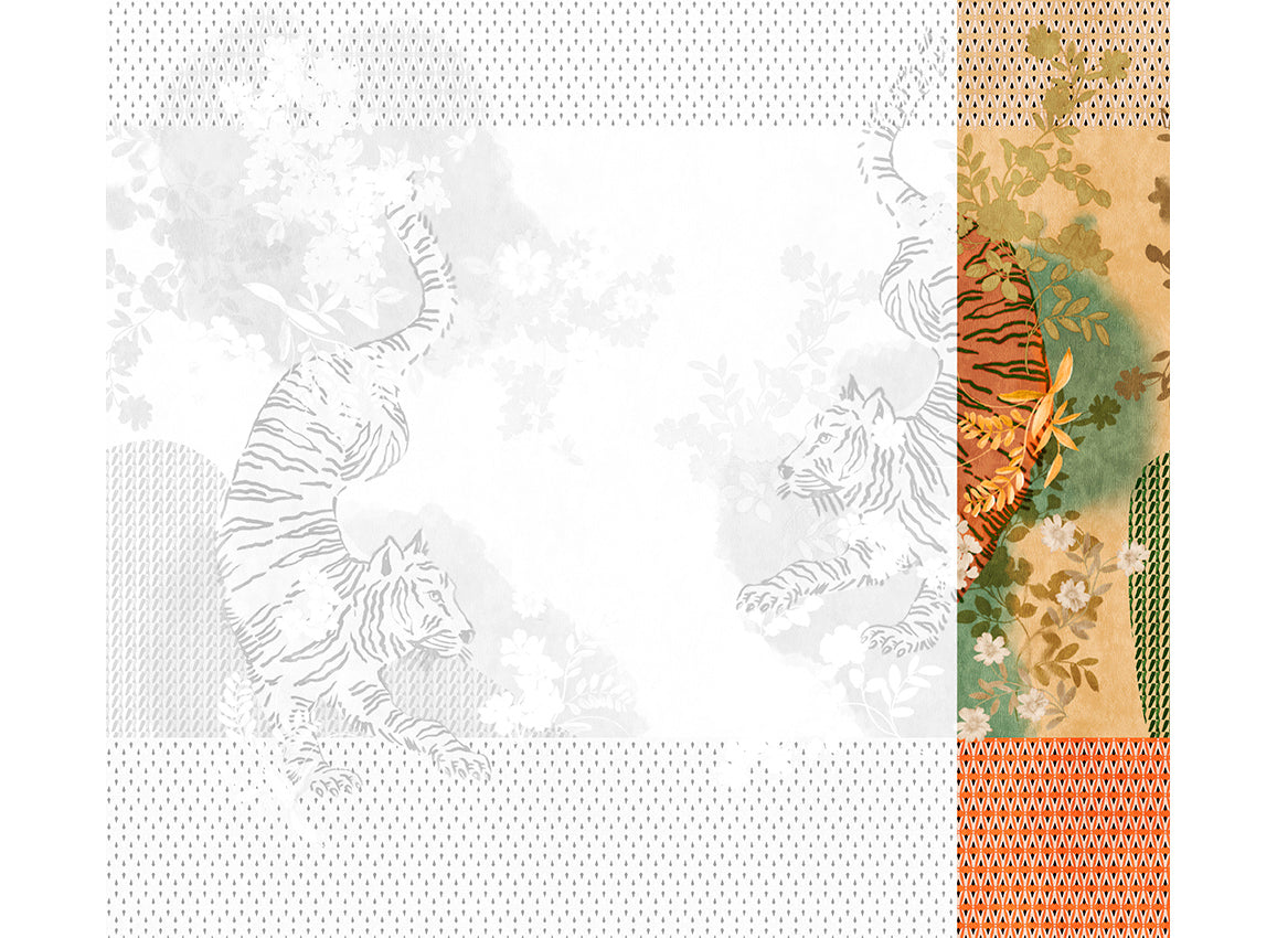Panoramique Noen, coloris Orange — lé 5