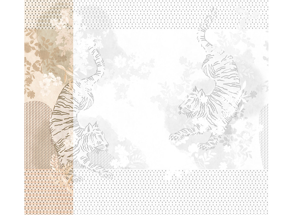 Panoramique Noen, coloris Beige — lé 1