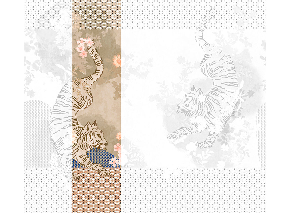 Panoramique Noen, coloris Platine — lé 2