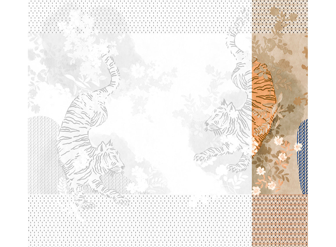 Panoramique Noen, coloris Platine — lé 5