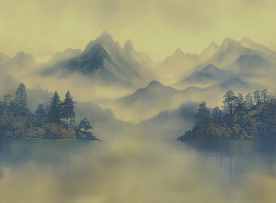Panoramique Huangshan, coloris Or — décor complet
