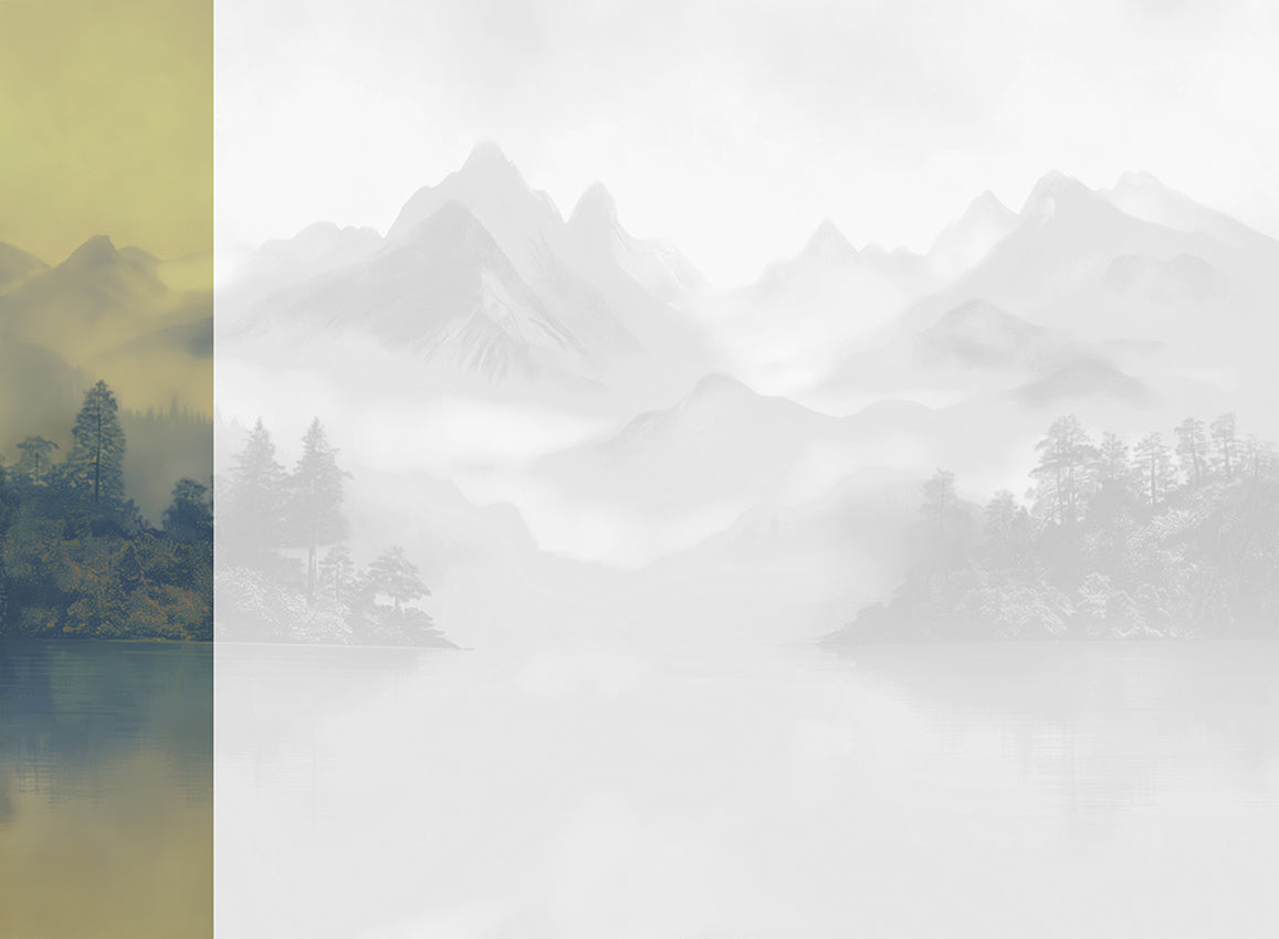 Panoramique Huangshan, coloris Or — lé 1