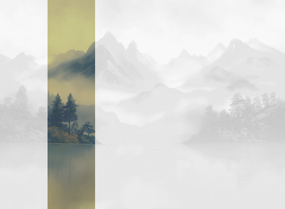 Panoramique Huangshan, coloris Or — lé 2