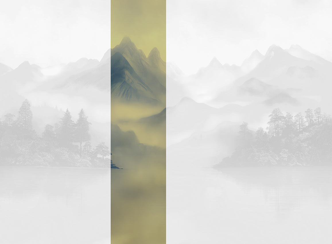 Panoramique Huangshan, coloris Or — lé 3