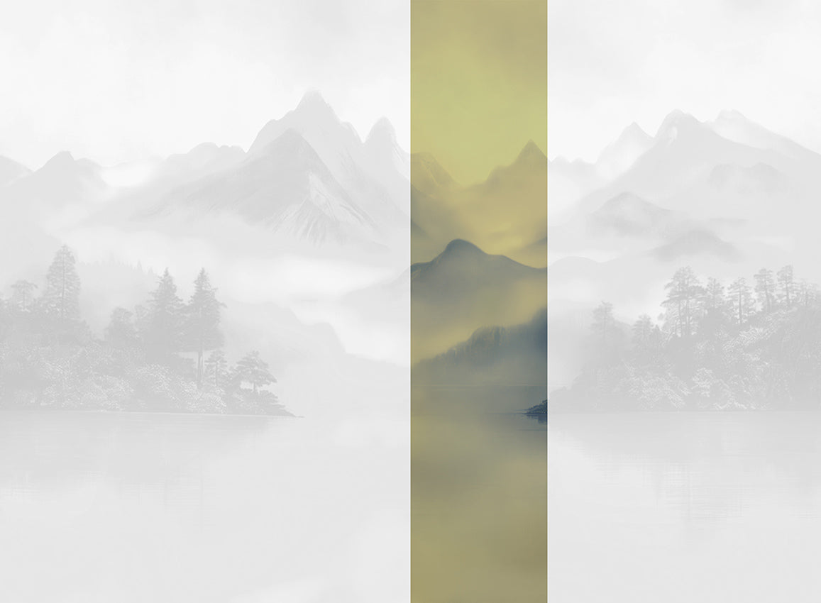 Panoramique Huangshan, coloris Or — lé 4