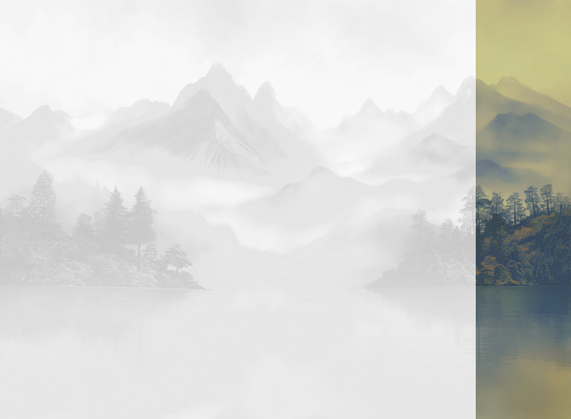 Panoramique Huangshan, coloris Or — lé 6