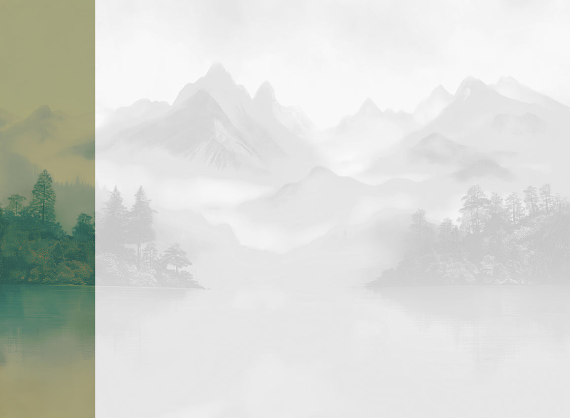 Panoramique Huangshan, coloris Vert — lé 1
