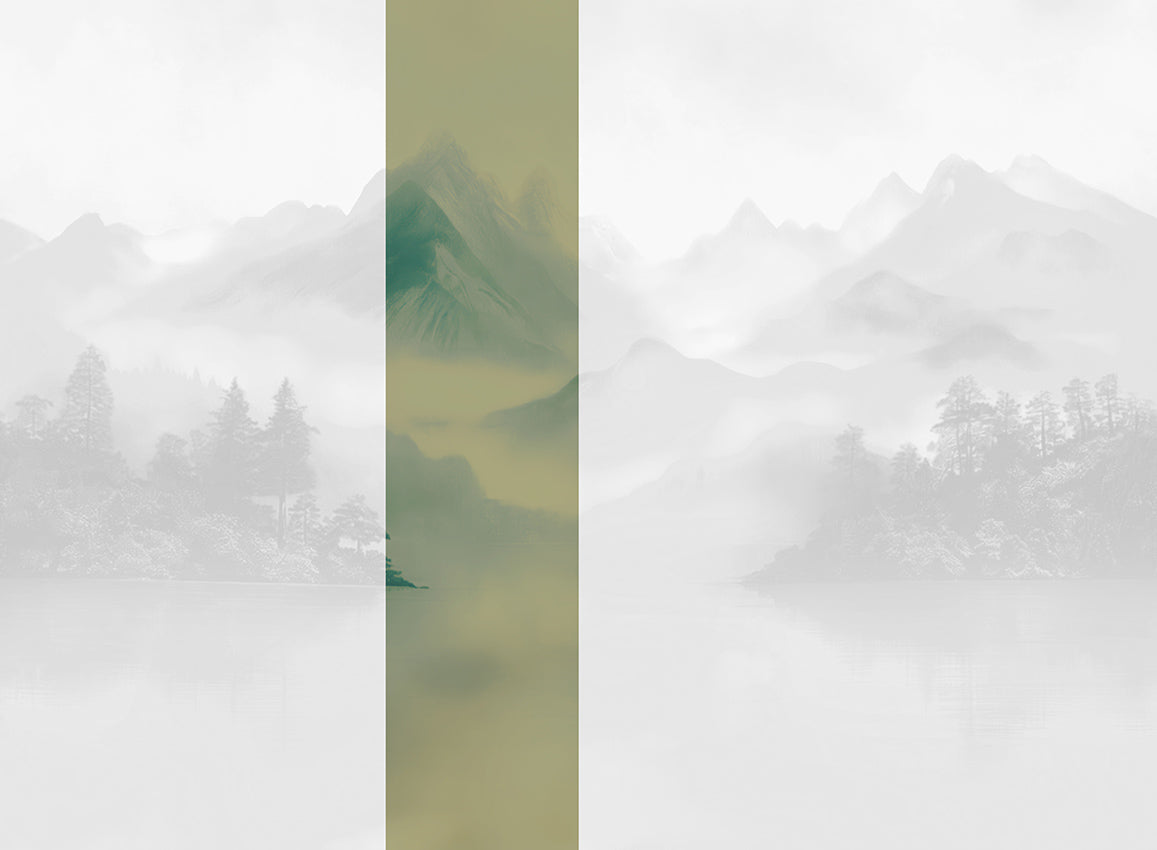 Panoramique Huangshan, coloris Vert — lé 3