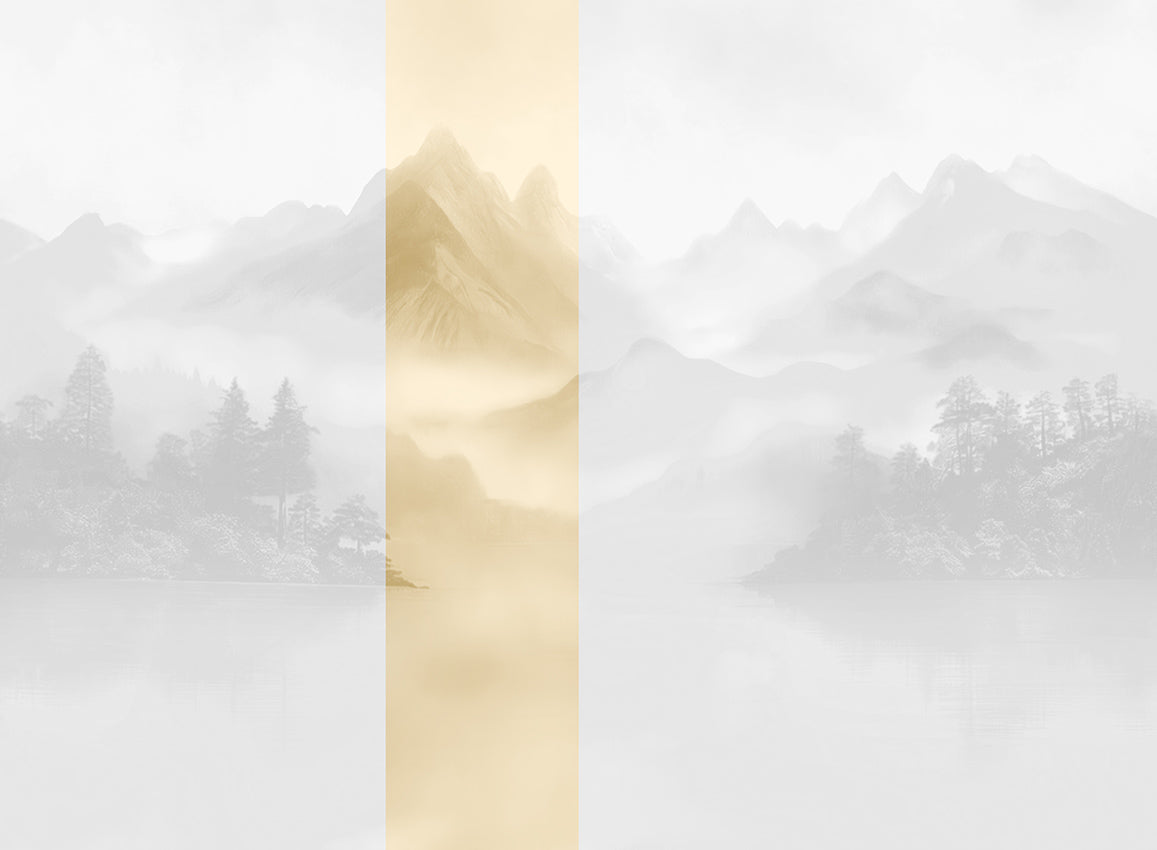 Panoramique Huangshan, coloris Beige — lé 3
