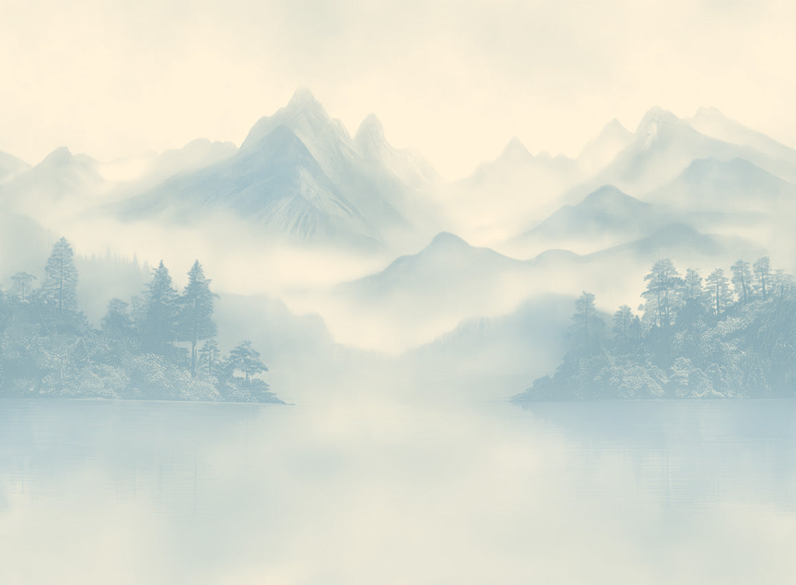 Panoramique Huangshan, coloris Glace — décor complet