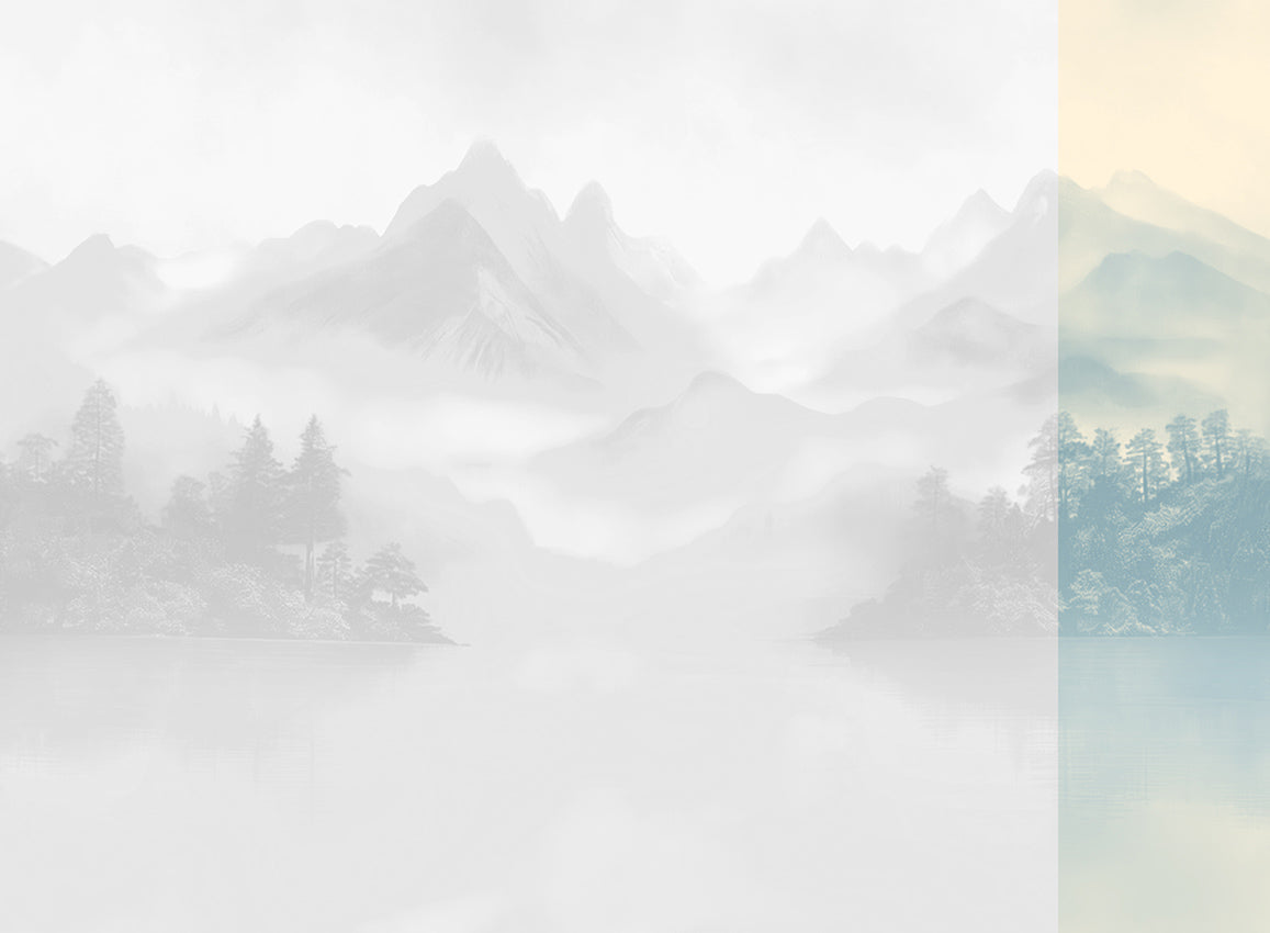 Panoramique Huangshan, coloris Glace — lé 6