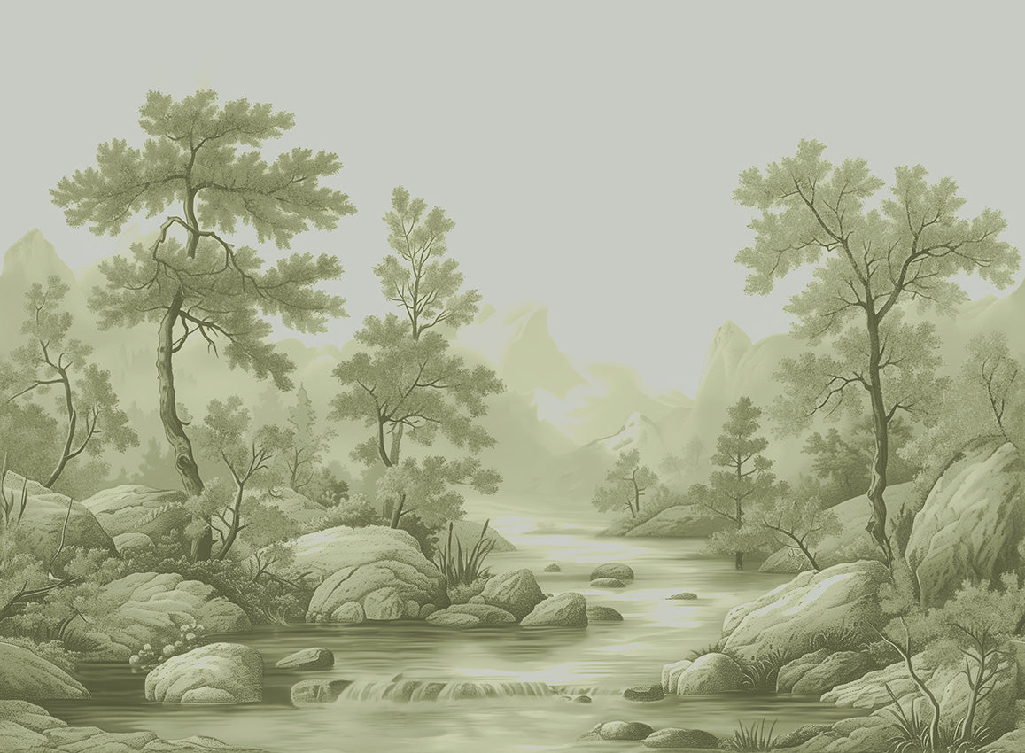 Panoramique Arcadia, coloris Sépia — décor complet