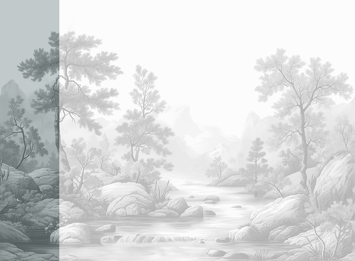 Panoramique Arcadia, coloris Noir et blanc — lé 1