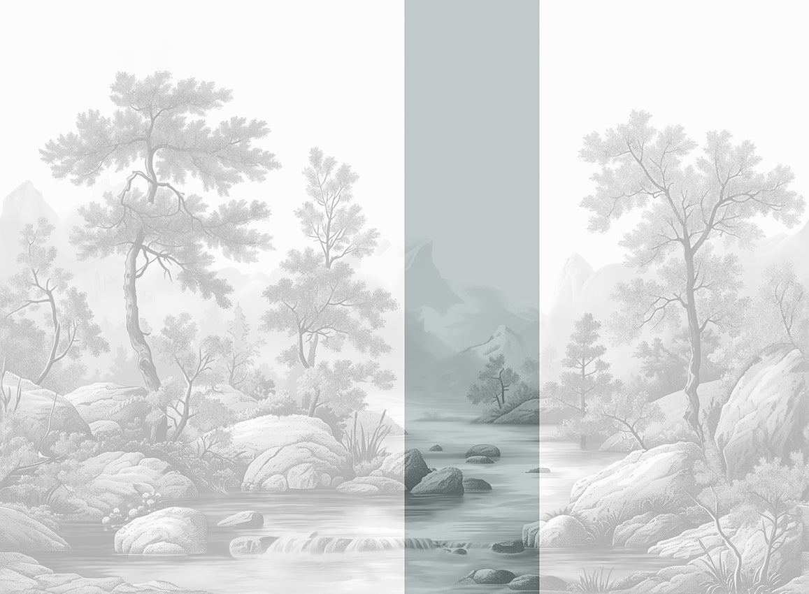 Panoramique Arcadia, coloris Noir et blanc — lé 4