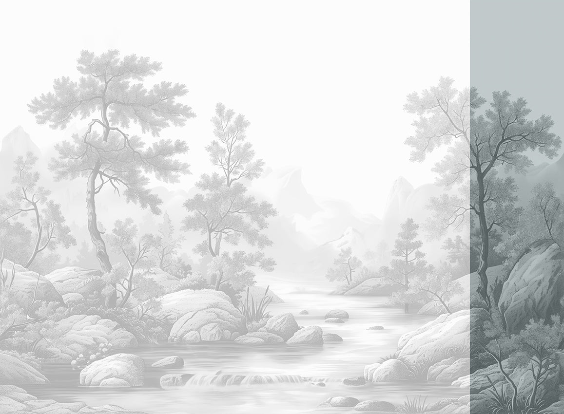 Panoramique Arcadia, coloris Noir et blanc — lé 6