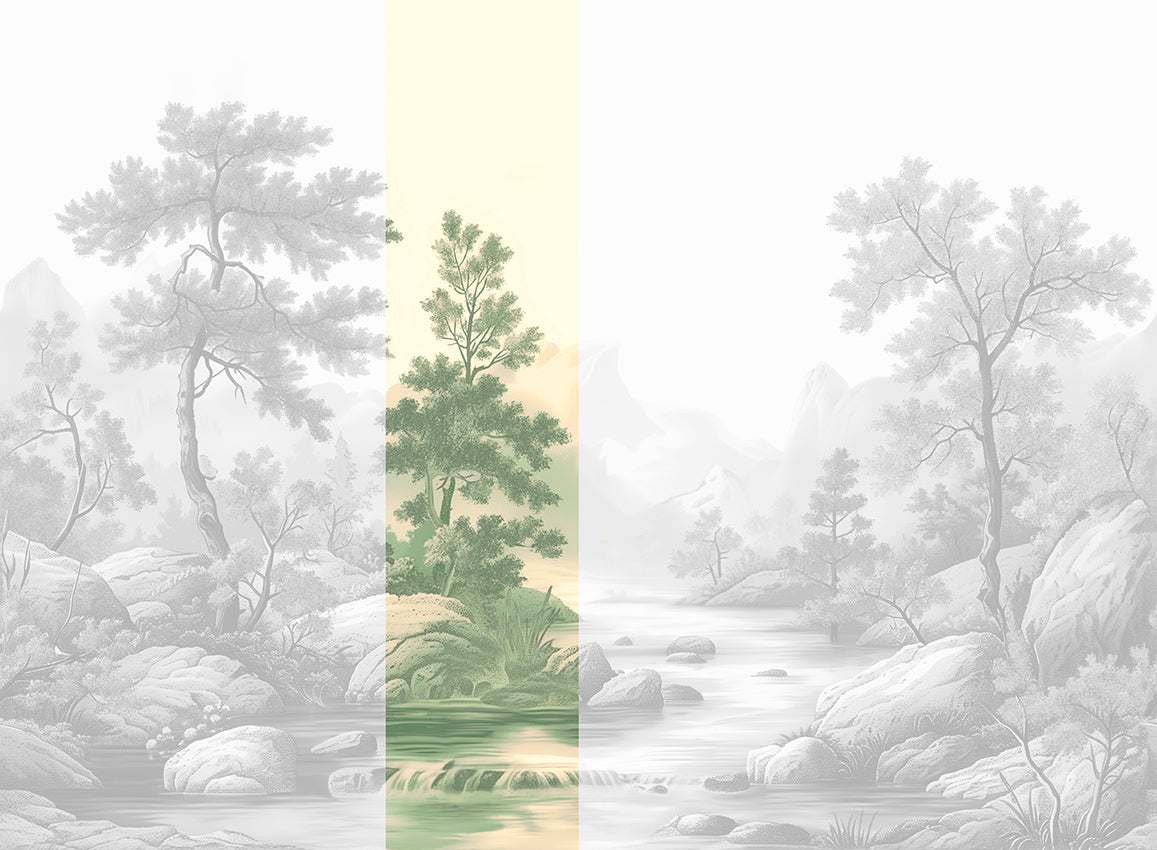 Panoramique Arcadia, coloris Vert — lé 3