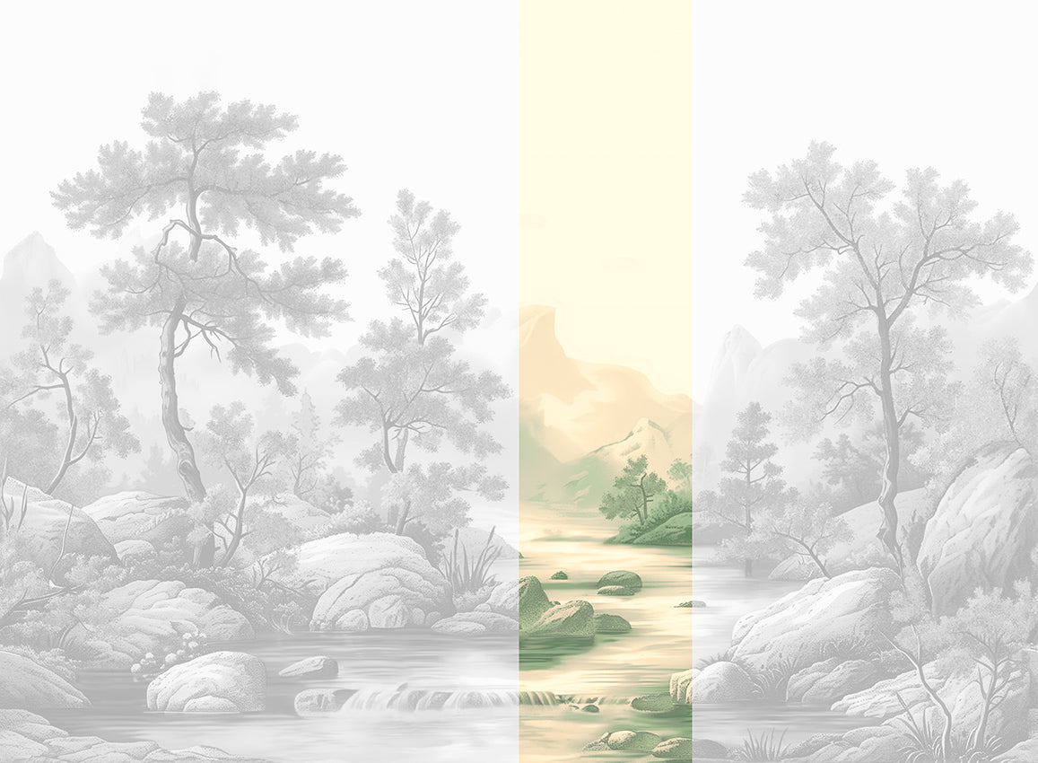 Panoramique Arcadia, coloris Vert — lé 4