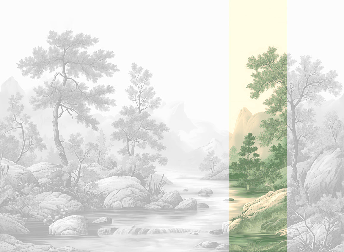 Panoramique Arcadia, coloris Vert — lé 5