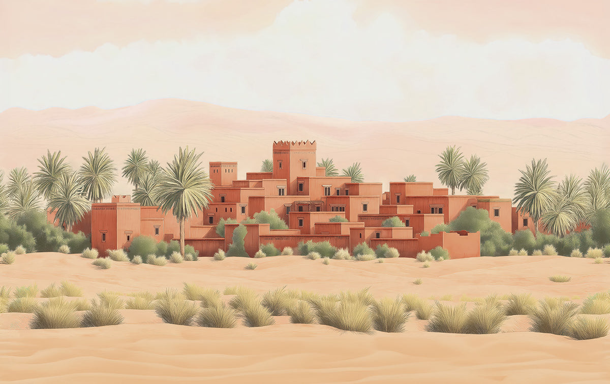 Panoramique Todra, coloris Terracotta — décor complet