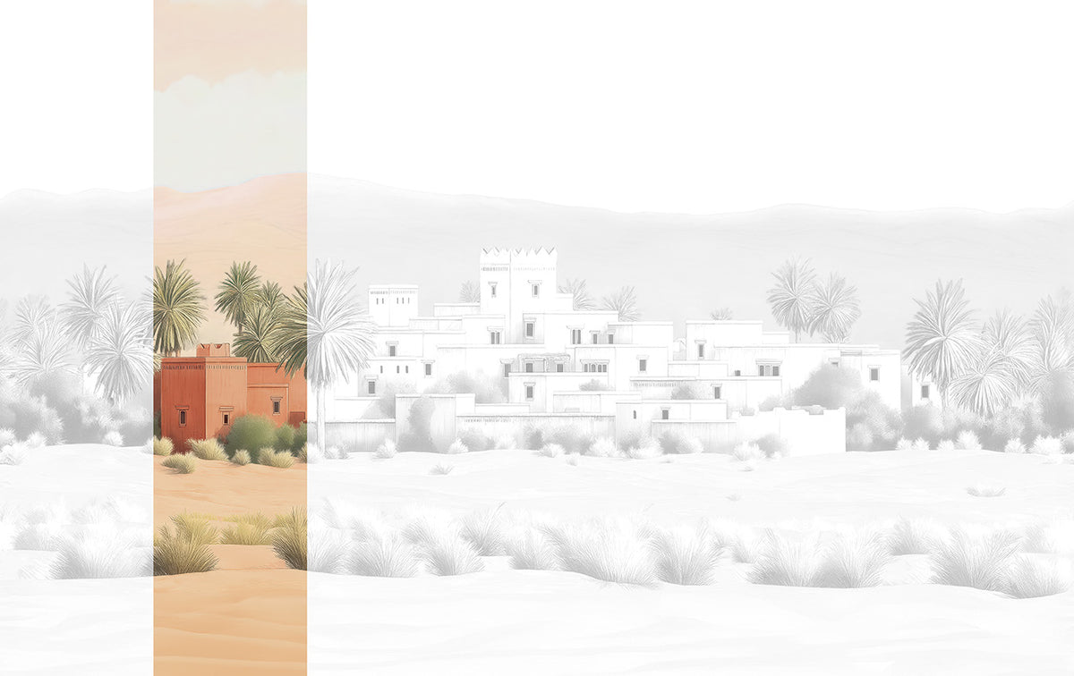 Panoramique Todra, coloris Terracotta — lé 2