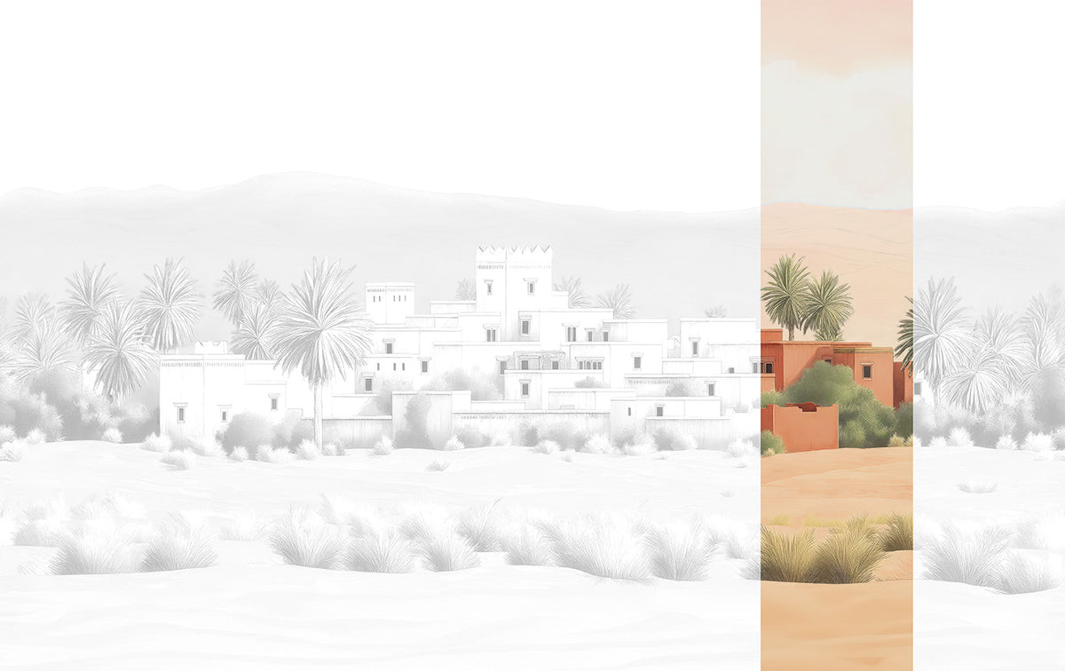 Panoramique Todra, coloris Terracotta — lé 6