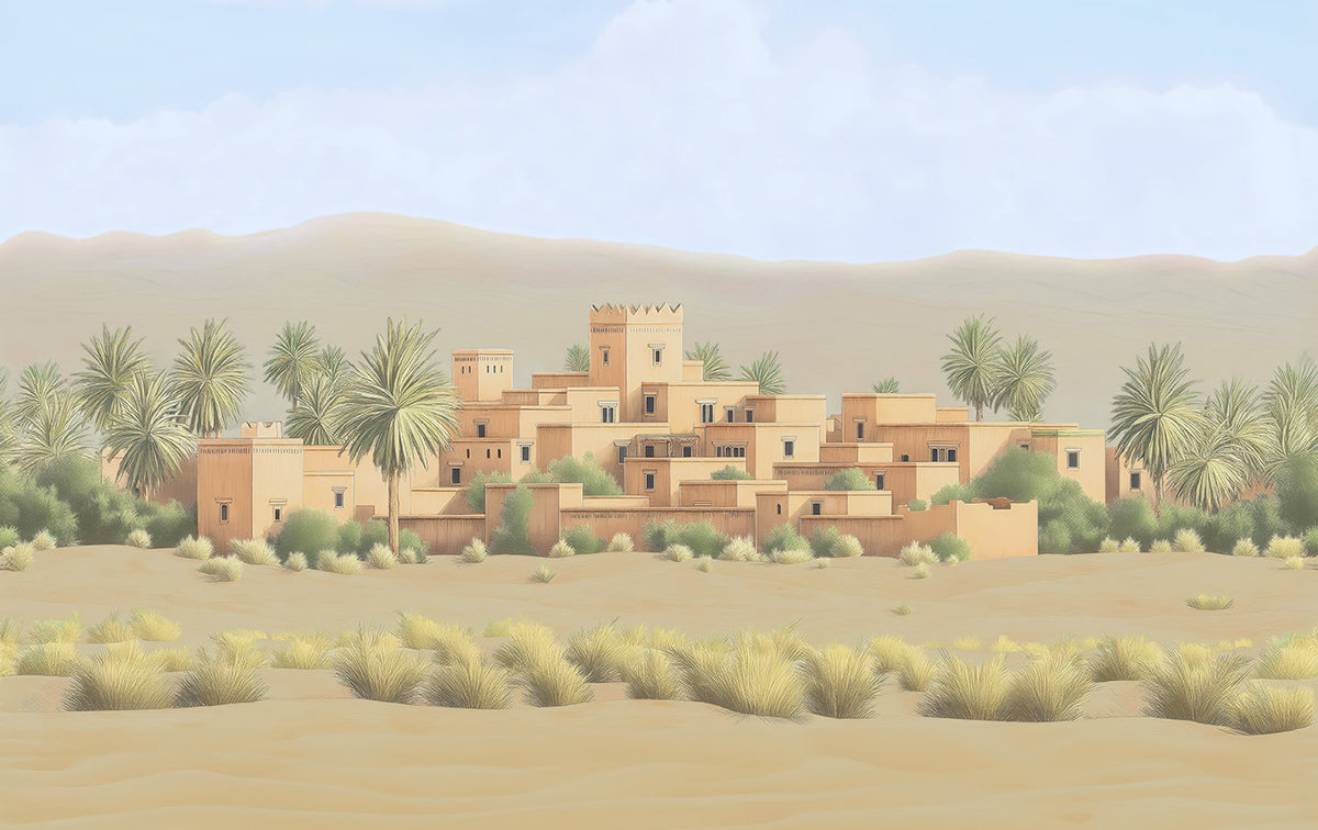 Panoramique Todra, coloris Naturel — décor complet