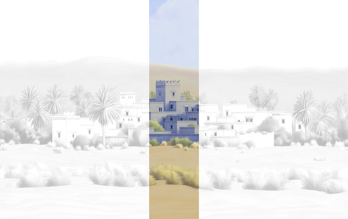 Panoramique Todra, coloris Bleu clair — lé 4