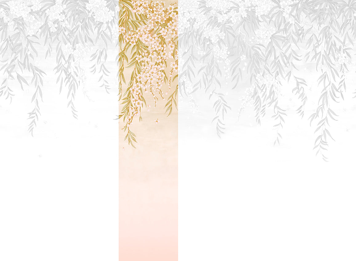 Panoramique Vence, coloris Rose — lé 3