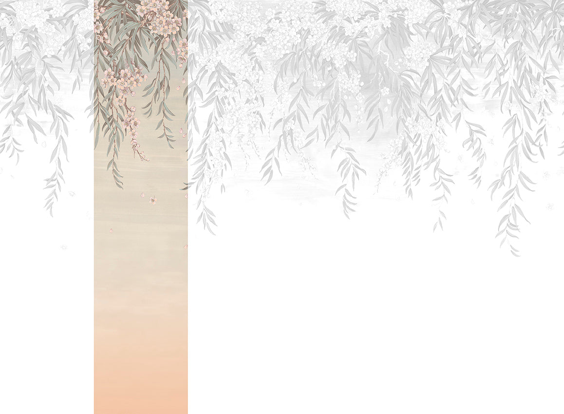 Panoramique Vence, coloris Sauge — lé 2