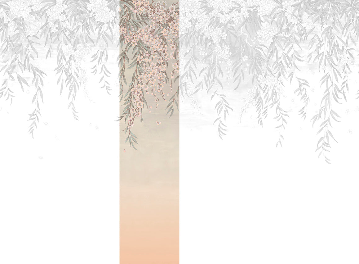 Panoramique Vence, coloris Sauge — lé 3