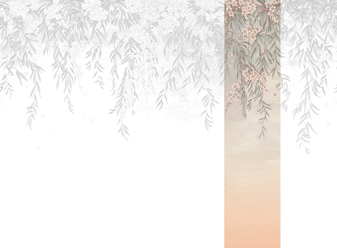 Panoramique Vence, coloris Sauge — lé 5