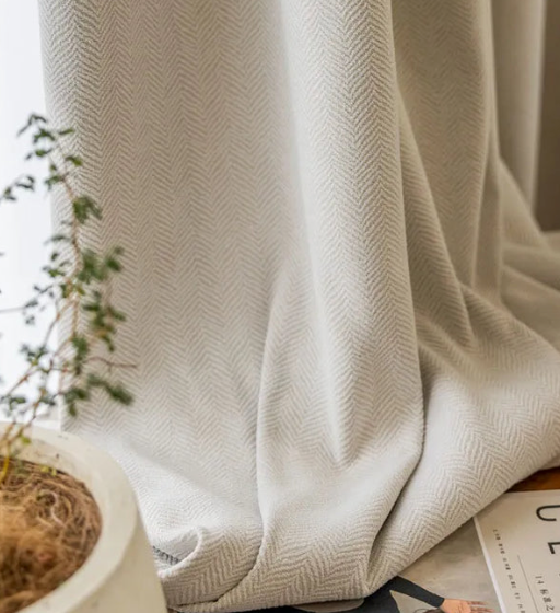 Linnen Blackout Curtain | Alonso Blue (Colour: 1234) - Bellevue Decoration