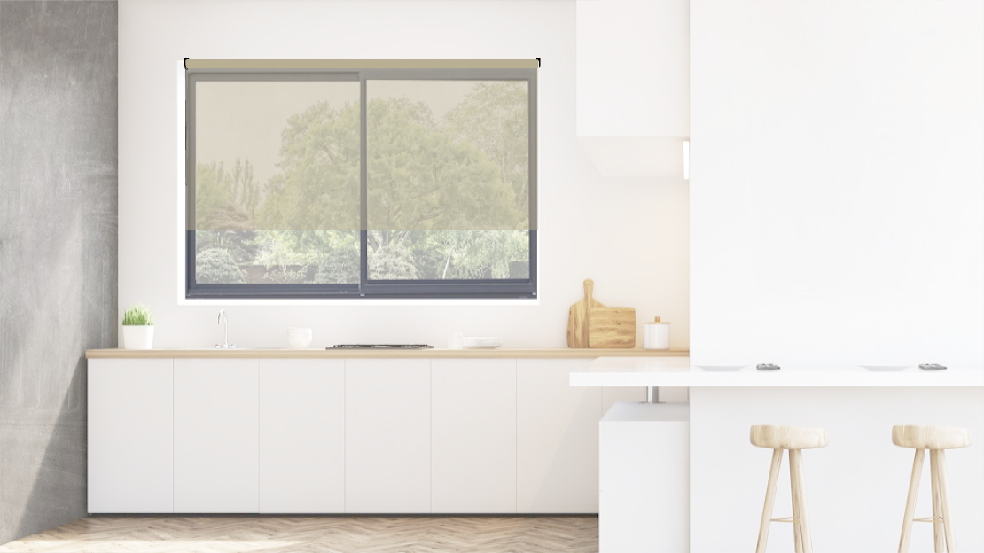 Stores Enrouleurs Transparent  | Natural Beige | Bellevue Décoration - Bellevue Decoration