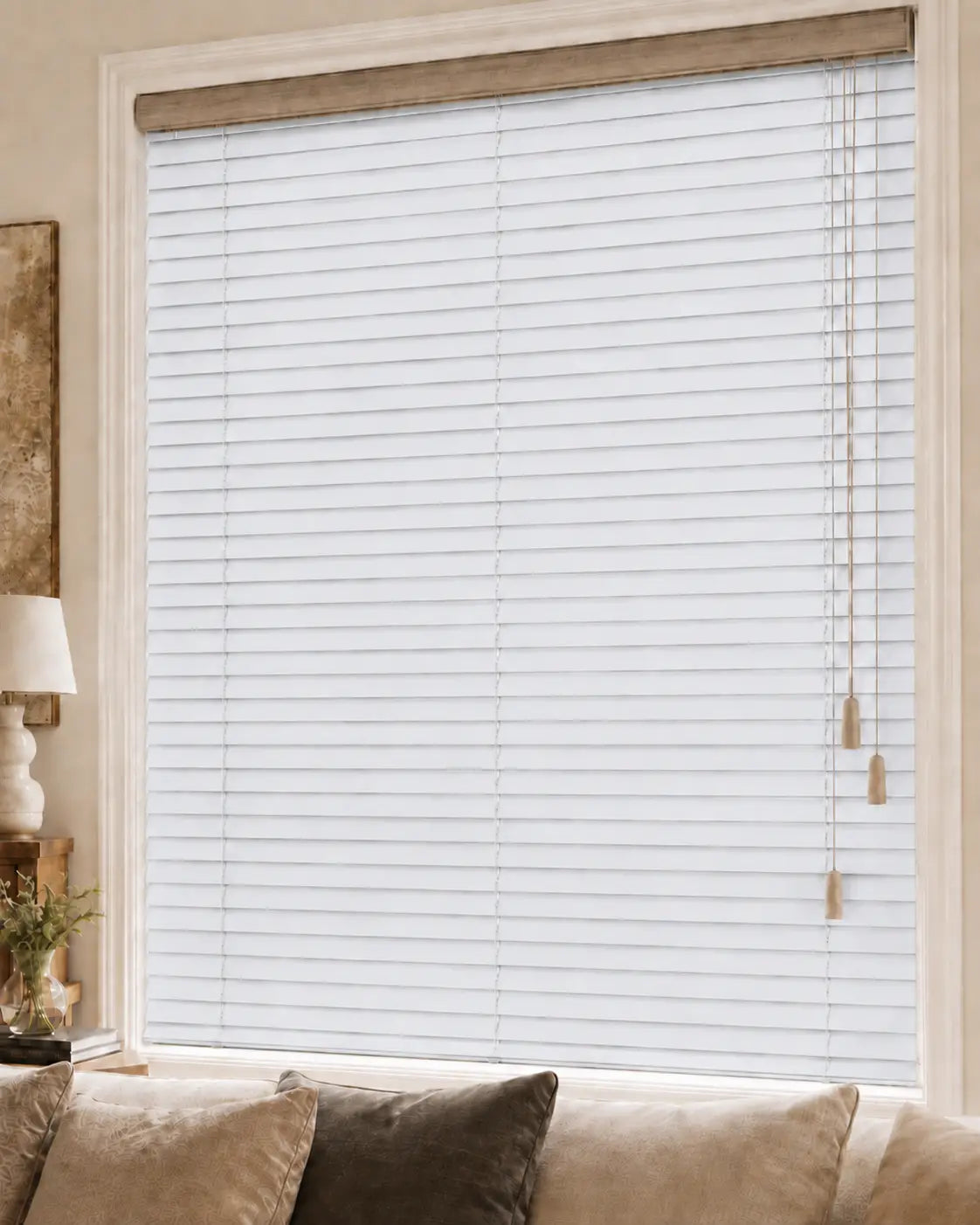 STORES JALOUSIE LAMELLE ALUMINIUM  MORNING WHITE 25 MM