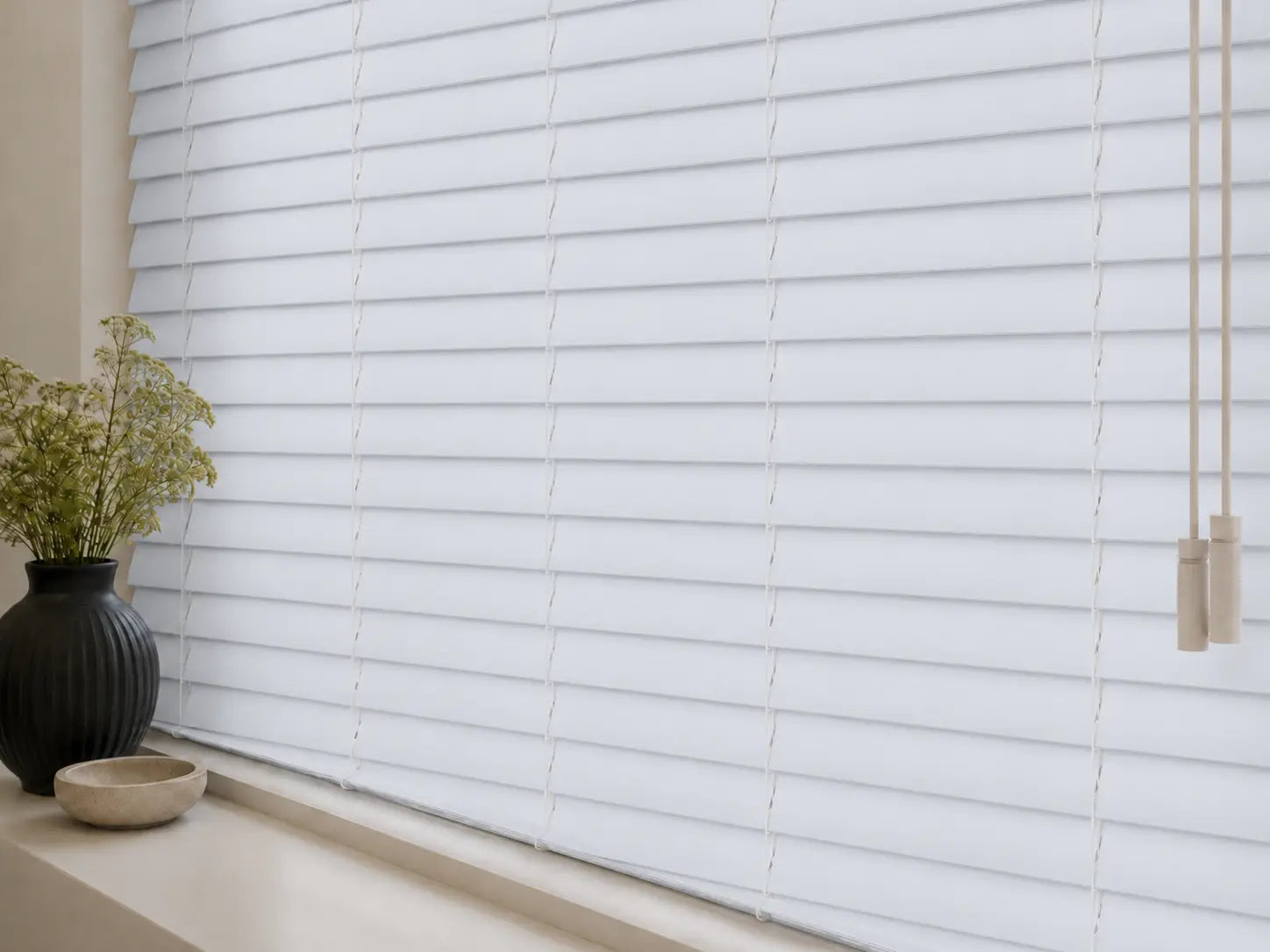 STORES JALOUSIE LAMELLE ALUMINIUM  MORNING WHITE 25 MM
