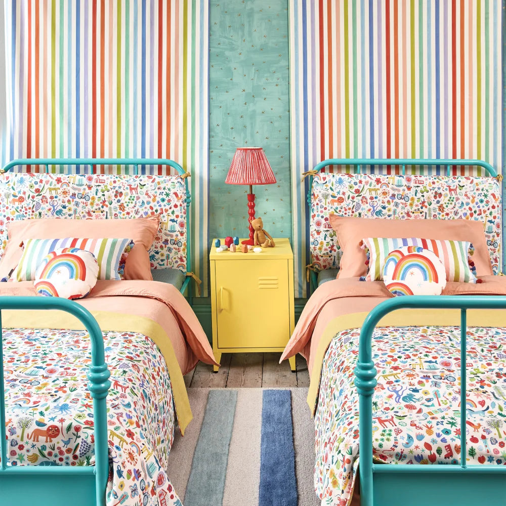 DOUBLE RIDEAUX CANDY CANE RAINBOW|BELLEVUE DECORATION - Bellevue Decoration