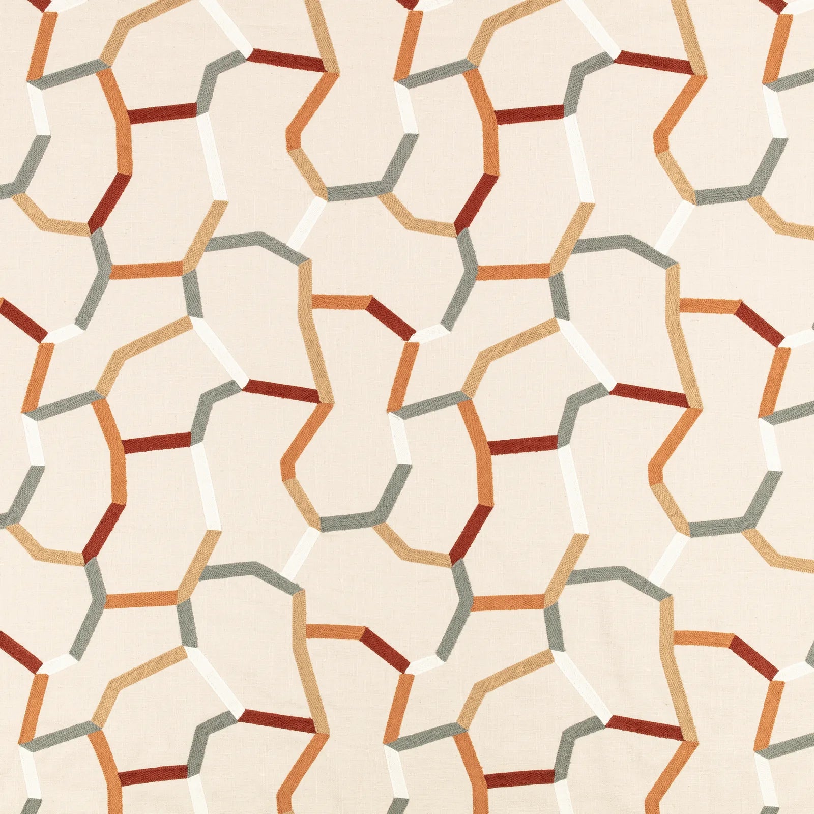 Tissu brodé Samir Sienna – Villa Nova - 