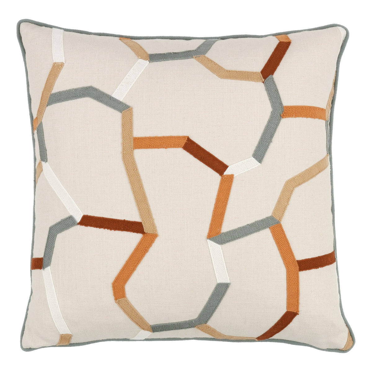 Coussin Samir 50 × 50 cm — coloris Sienna