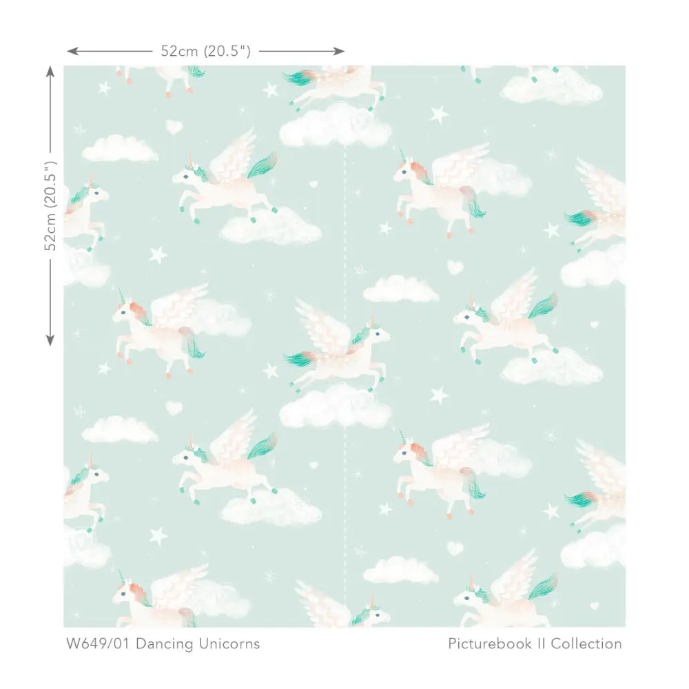 DANCING UNICORNS|PAPIERS PEINTS |VILLANOVA|BELLEVUE DECORATION - Bellevue Decoration