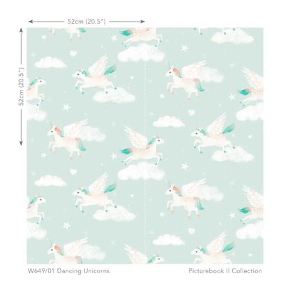 DANCING UNICORNS|PAPIERS PEINTS |VILLANOVA|BELLEVUE DECORATION - Bellevue Decoration