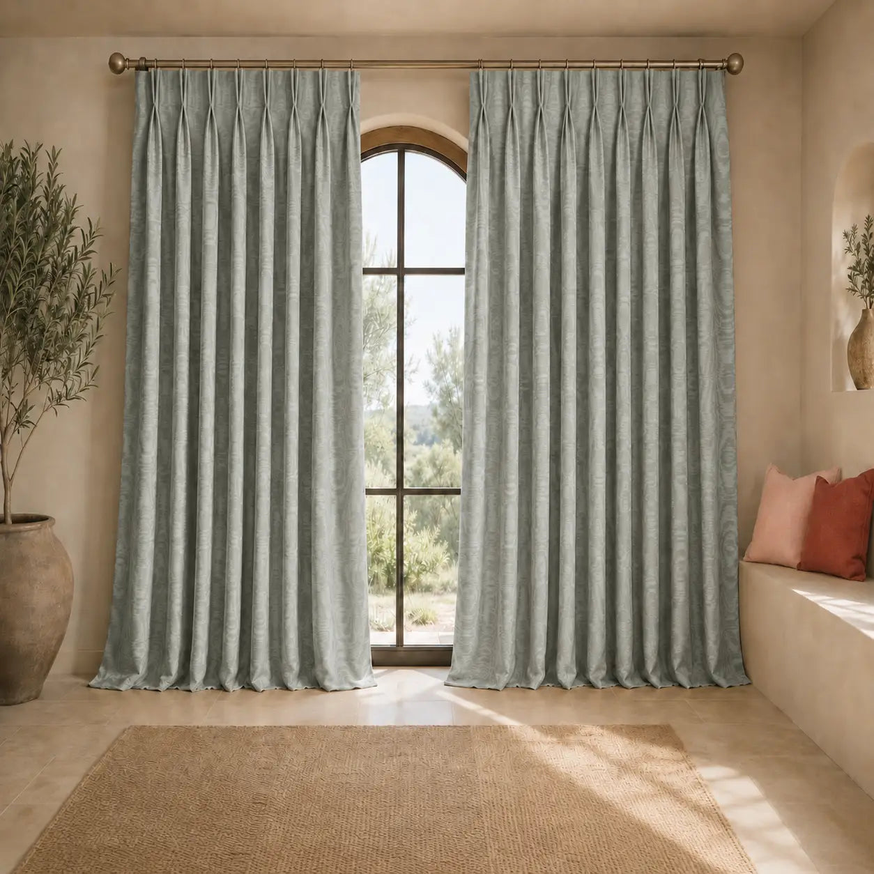 Moiré JADE|Tissu grande largeur 300 cm|Bellevue Décoration