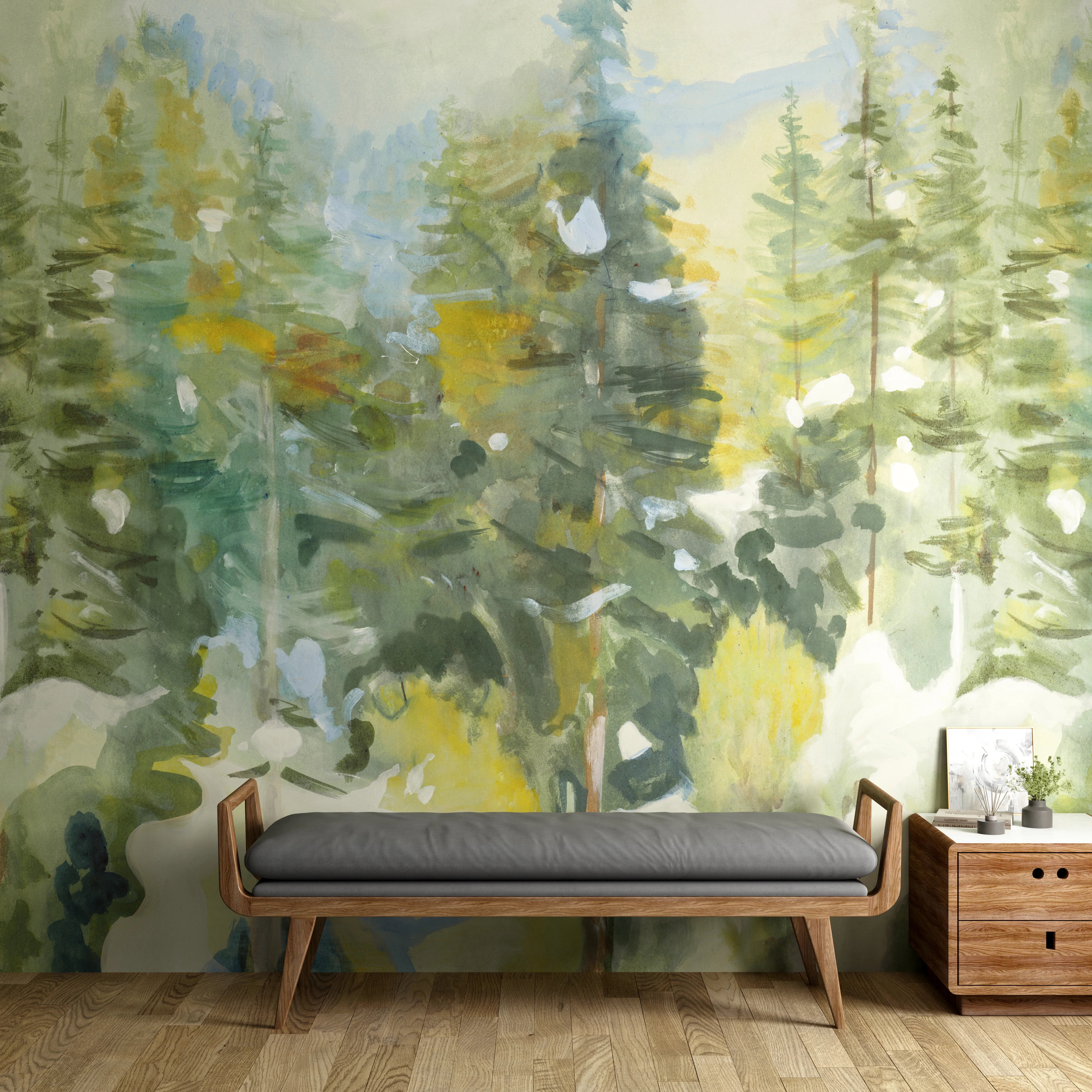 Papier peint panoramique La Forêt de Sénart | Bellevue Décoration - Bellevue Decoration