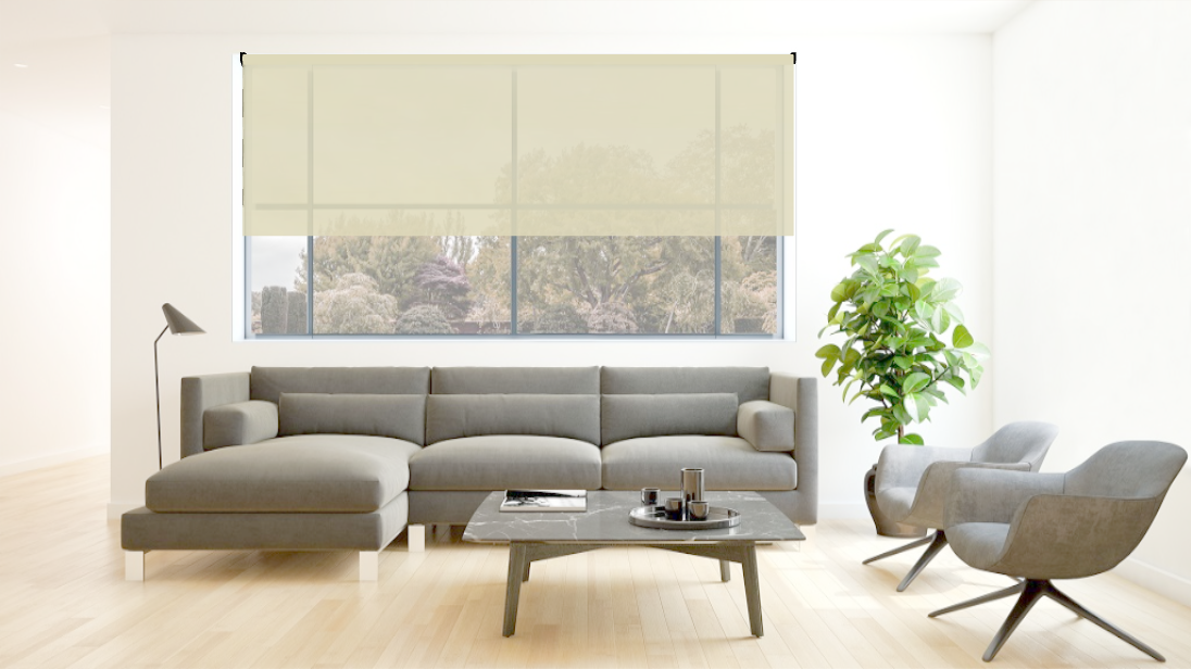 Store enrouleur Translucide | Simple Beige |Bellevue Décoration - Bellevue Decoration
